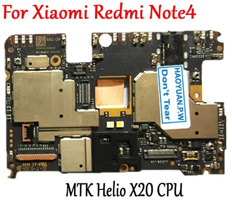 Tested Full Work Original Unlock Motherboard For Xiaomi Hongmi Redmi Note 4 Note4 Logic Circuit