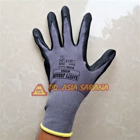 Jual Sarung Tangan Kerja ALLFLEX Safety Jogger Gloves Nylon Nitrile