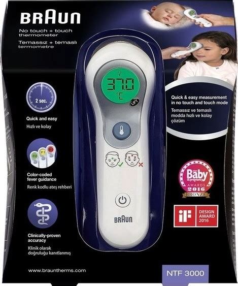 Braun No Touch And Forehead Thermometer NTF3000 1195211 Buy Best