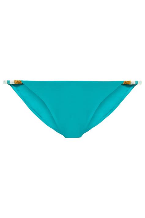 Buy VIX PAULA HERMANNY Embellished Low Rise Bikini Briefs Blue Xs