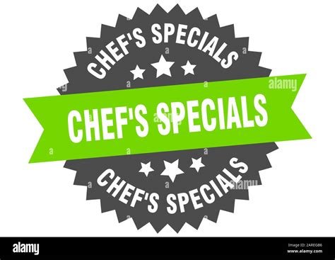 Chef S Specials Sign Chef S Specials Circular Band Label Round Chef S