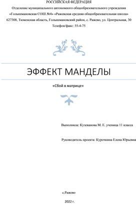 Индивидуальный проект 11 класс