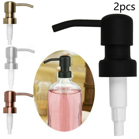 2pc Retro Metal Dispenser Replacement Soap Pump Liquid Lotion Bottle Bird Head Rose Gold