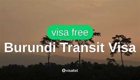 Burundi Transitvisum F R Tansania B Rger Visa List