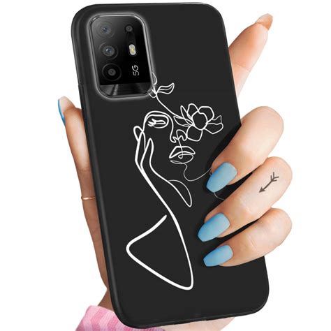 Etui Matowe Do Oppo Reno 5Z Wzory Line Art Kreska Linia Obudowa