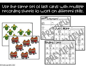 Fall Number Sense Task Cards Counting Comparing Ordering Tek