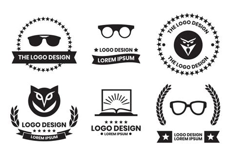 Logotipo O Insignia De Una Librer A O Tienda De Gafas En Concepto De