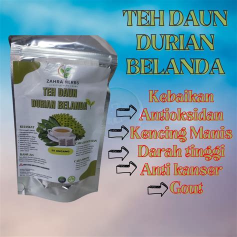 Teh Daun Belanda Teh Daun Belanda Zahra Herbs Original Khasiat