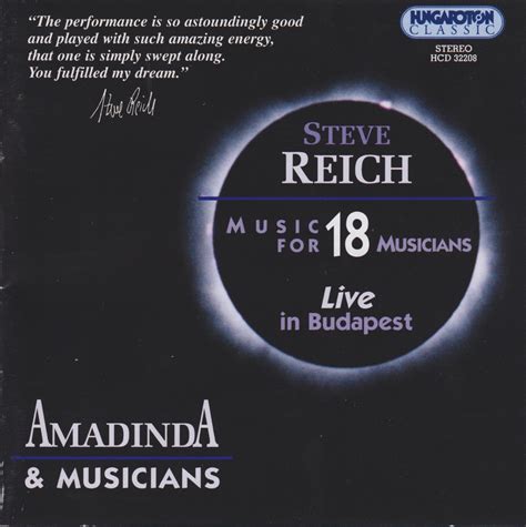 Steve Reich - Reich: Music for 18 Musicians - Reviews - Album of The Year