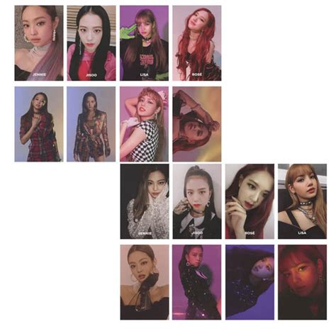 16Pcs Kpop Blackpink SQUARE UP Photo Card Poster Lomo Cards Set LISA JISOO New Mini 1st Album HD ...