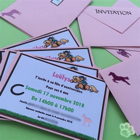 D Crypter Imagen Carte Invitation Anniversaire Cheval Imprimer