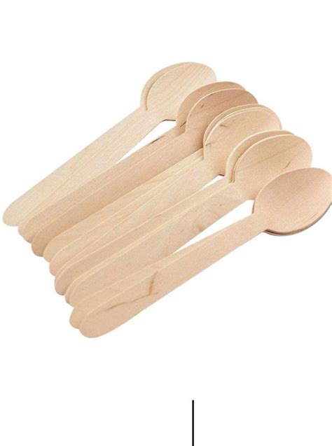 Pkts Mm Disposable Wooden Spoon For Event And Party Supplies