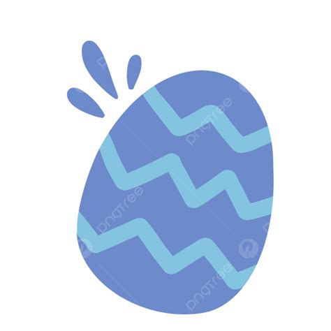 Blue Easter Egg Png Transparent Blue Floral Cartoon Easter Egg