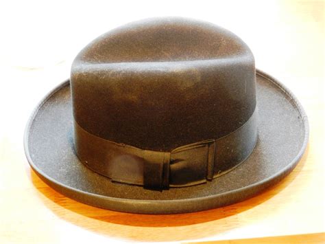 Vintage Black Stetson Fedora With Curled Brim Size 7 00858 By Nwattic On Etsy Etsy