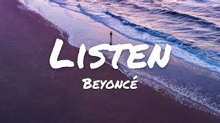 LISTEN Lyrics - BEYONCE | eLyrics.net