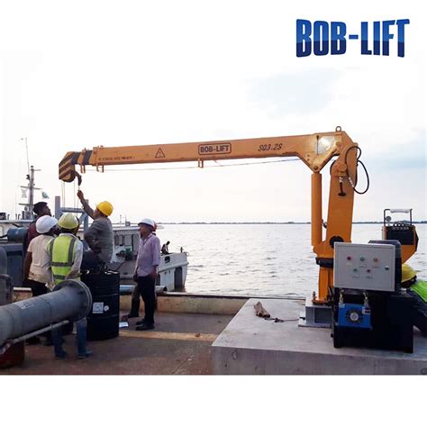 3 Ton Hydraulic Deck Winch Crane Marines Cranes Ship Cranes With