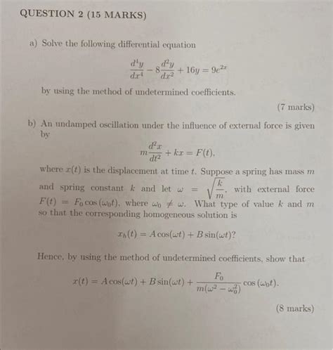 Solved Question 2 15 Marks A Solve The Following