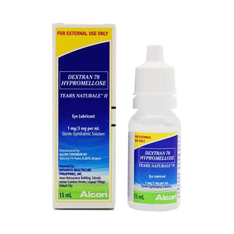 Tears Naturale Ii Dextran Hypromellose Mg Mg Per Ml Ophthalmic