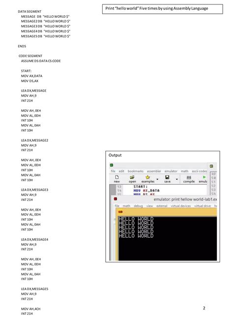 Microprocessor And Micro Controller Lab Assembly Programming PDF