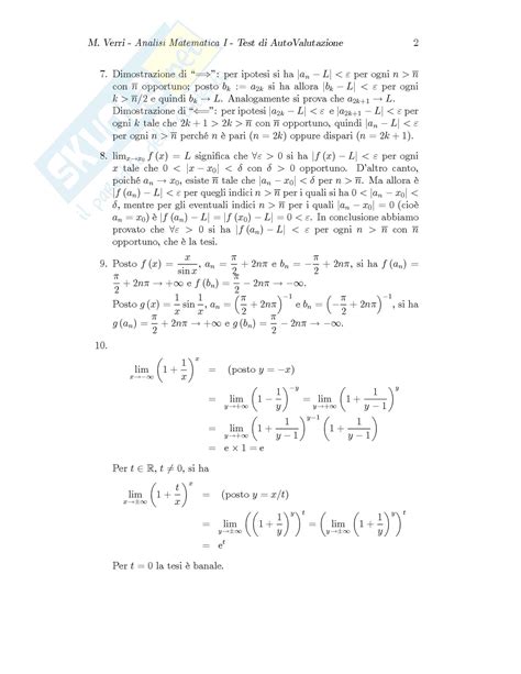 Analisi Matematica Temi D Esame Svolti