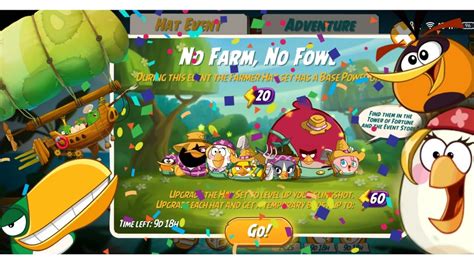 Angry Birds Farmer Hat Set Event Tower Of Fortune Lucky Got The