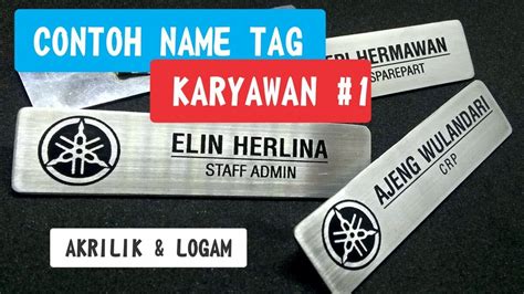 Contoh Name Tag Karyawan Part 1 Vegasindo Card Plus YouTube