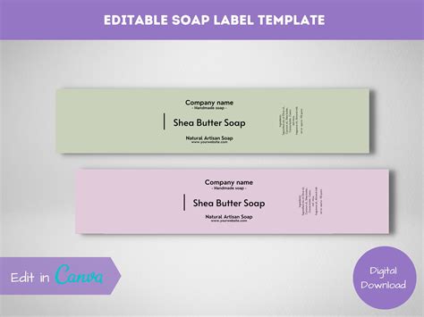 Editable Soap Label Printable Soap Label Soap Label Etsy Uk Soap