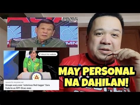 Tatay Digong Binunyag Ang Rason Kung Bakit Matindi Ang Galit Ni VP Sara