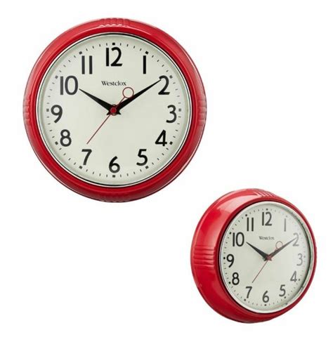 Westclox 32042r Retro 1950 Kitchen Wall Clock Red Clocks Wall Clocks Ebay