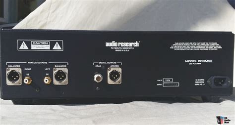 Audio Research Cd Mkii Cd Player Transport Photo Canuck