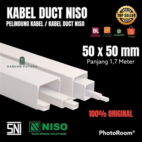 Jual NISO KABEL DUCT 50 X 50 1 7 Meter TRUNKING 50x50 DAK WIRING