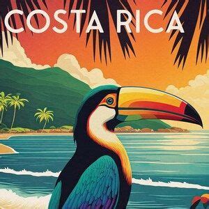 Costa Rica Print Toucan Travel Poster Birthday Gift Etsy UK Costa