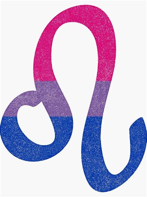 Bisexual Pride Flag Leo Zodiac Sign Sticker For Sale By Valador