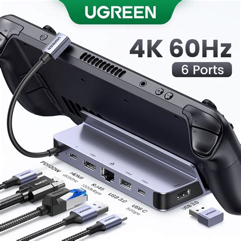 Ugreen Usb C Docking Station Type C To Hdmi 4k60hz Rj45 Pd100w Dock For