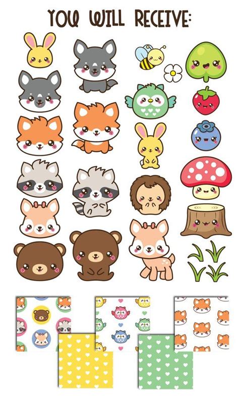 Woodland Clipart, Spring Clipart, Woodland Animals Clipart, Woodland ...