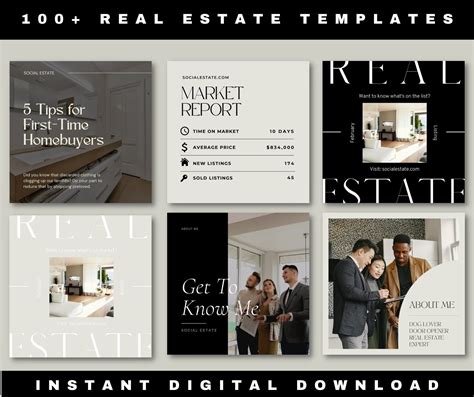 100 Modern Real Estate Instagram Templates Real Estate Social Media