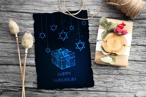 Hanukkah greeting cards By Inkoly | TheHungryJPEG