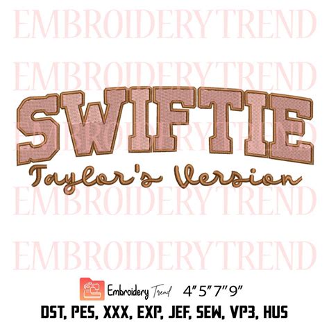 Swiftie Taylors Version Embroidery, Gifts For Taylor Swift Fans ...