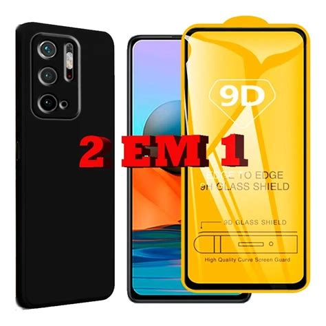 Capa Case Aveludada Protege Câmera Redmi Note 10t Pelicula Vidro 9d