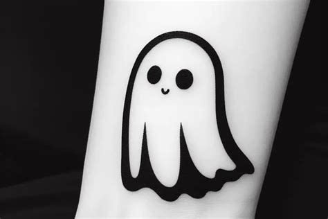 Simple Ghost Tattoo Embracing Minimalist Spirits Your Own Tattoo