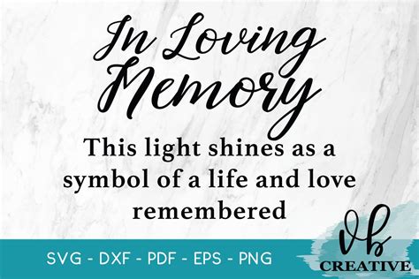 In Loving Memory SVG for Candles (405773) | SVGs | Design Bundles