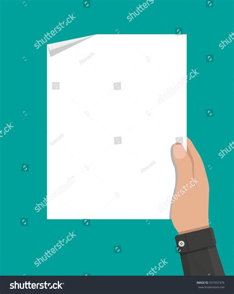 Cartoon Businessman Hand Holding Empty Blank Stock Vector Royalty Free