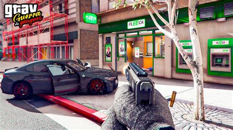 ⁴ᴷ⁶⁰ GTA V GUERRA DE GANGUES 31 ASSALTO AO BANCO NO CENTRO DE LOS