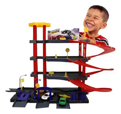 Posto Estacionamento Elevador Carrinho Compativel Hot Wheels Frete grátis