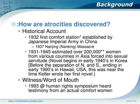 PPT Comfort Woman By Nora Okja Keller PowerPoint Presentation Free