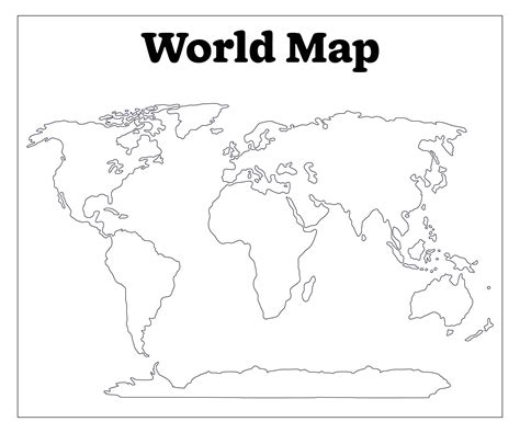 Printable Blank World Map With Countries Blank World Map World Map Images