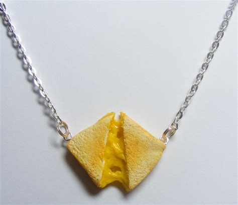 Grilled Cheese Miniature Food Necklace Pendant By Neateats