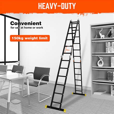 Horusdy M Aluminium Folding Step Ladder Extension Multi Purpose