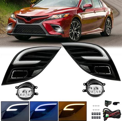 Amazon LED DRL Fog Lights Fit 2018 2019 2020 Toyota Camry SE