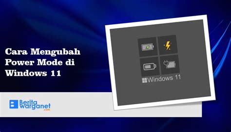 Cara Mengubah Power Mode Di Windows Berita Warganet